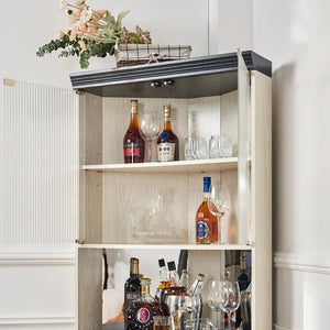 English Elm 70.86(180Cm Tall Corner Display Cabinet 5 Tier Mirrored Back Tempered Glass Modern White W2899P440967