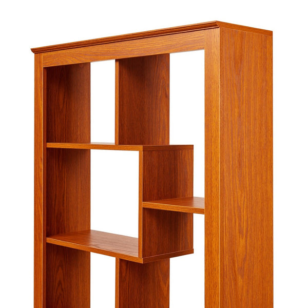 English Elm Free Standing Tall Open Cubby Bookcase Mdf Wood Grain Shelving Unit for Living Room Office Dark Oak W2899P479670