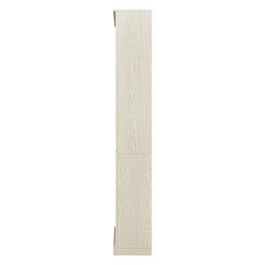 English Elm Free Standing Tall Open Cubby Bookcase Mdf Wood Grain Shelving Unit for Living Room Office White W2899P479671
