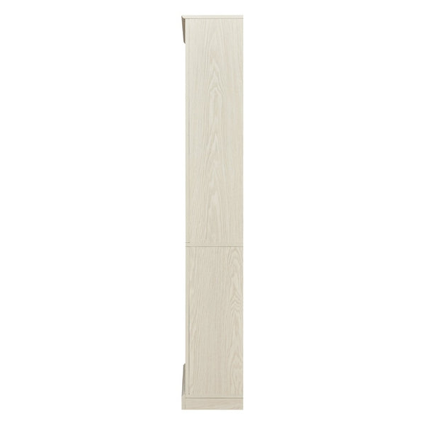 English Elm Free Standing Tall Open Cubby Bookcase Mdf Wood Grain Shelving Unit for Living Room Office White W2899P479671