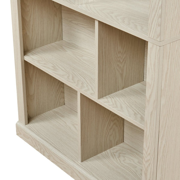 English Elm Free Standing Tall Open Cubby Bookcase Mdf Wood Grain Shelving Unit for Living Room Office White W2899P479671
