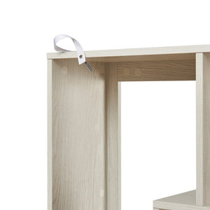 English Elm Free Standing Tall Open Cubby Bookcase Mdf Wood Grain Shelving Unit for Living Room Office White W2899P479671