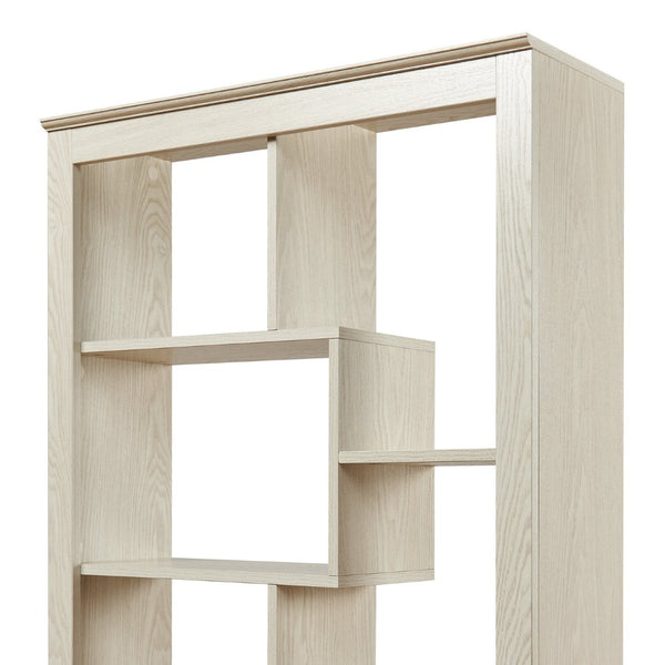 English Elm Free Standing Tall Open Cubby Bookcase Mdf Wood Grain Shelving Unit for Living Room Office White W2899P479671