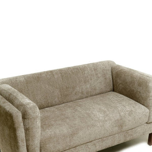 English Elm Modern Chenille Loveseat Compact Two-Seat Sofa with Removable Cushion for Living Rooms Camel W2901P463102