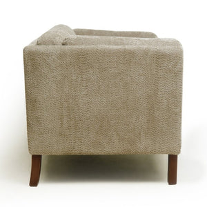 English Elm Modern Chenille Loveseat Compact Two-Seat Sofa with Removable Cushion for Living Rooms Camel W2901P463102