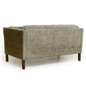 English Elm Modern Chenille Loveseat Compact Two-Seat Sofa with Removable Cushion for Living Rooms Camel W2901P463102