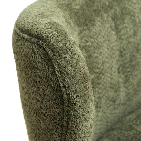 English Elm Nordic Armless Loveseat Chenille Upholstered Curved Tufted Back for Study or Living Room W2901P463465