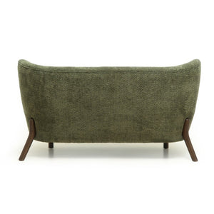 English Elm Nordic Armless Loveseat Chenille Upholstered Curved Tufted Back for Study or Living Room W2901P463465