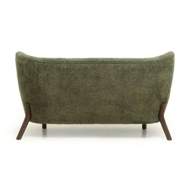 English Elm Nordic Armless Loveseat Chenille Upholstered Curved Tufted Back for Study or Living Room W2901P463465