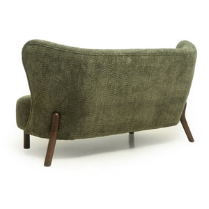 English Elm Nordic Armless Loveseat Chenille Upholstered Curved Tufted Back for Study or Living Room W2901P463465