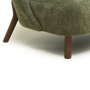English Elm Nordic Armless Loveseat Chenille Upholstered Curved Tufted Back for Study or Living Room W2901P463465