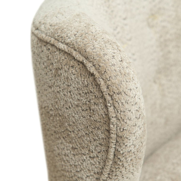English Elm Nordic Chenille Loveseat Button Tufted Curved Back Armless Sculptural Living Room Sofa Camel W2901P463468