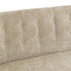 English Elm Nordic Chenille Loveseat Button Tufted Curved Back Armless Sculptural Living Room Sofa Camel W2901P463468