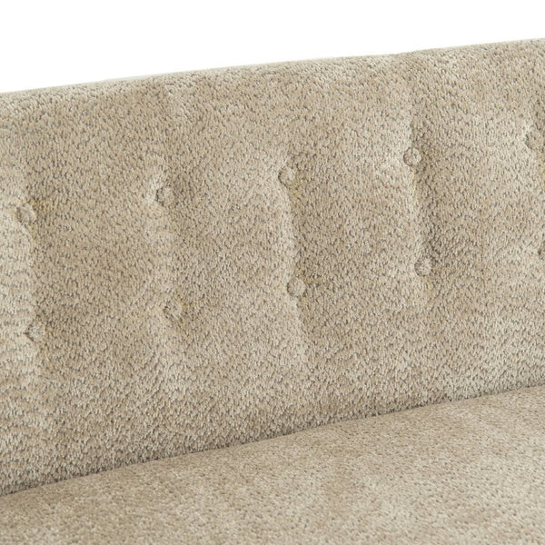 English Elm Nordic Chenille Loveseat Button Tufted Curved Back Armless Sculptural Living Room Sofa Camel W2901P463468