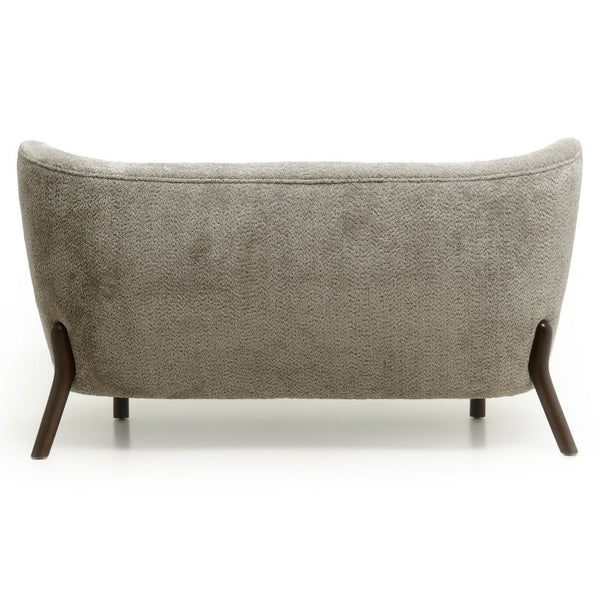 English Elm Nordic Chenille Loveseat Button Tufted Curved Back Armless Sculptural Living Room Sofa Camel W2901P463468