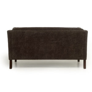 English Elm Modern Chenille Loveseat Compact Two-Seat Sofa with Removable Cushion for Living Rooms Dark Brown W2901P463472