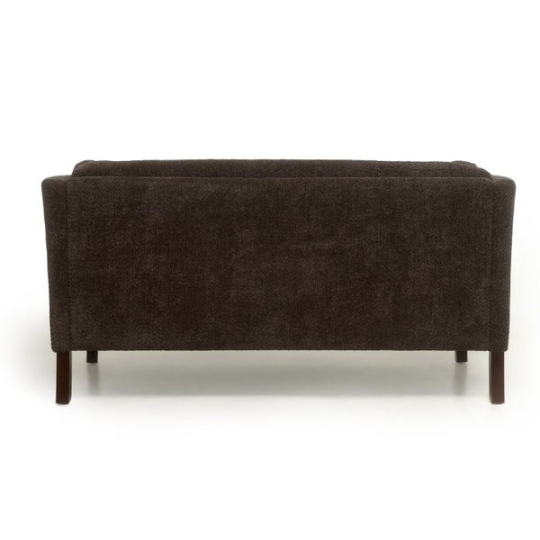 English Elm Modern Chenille Loveseat Compact Two-Seat Sofa with Removable Cushion for Living Rooms Dark Brown W2901P463472