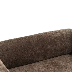 English Elm Modern Chenille Loveseat Compact Two-Seat Sofa with Removable Cushion for Living Rooms Dark Brown W2901P463472