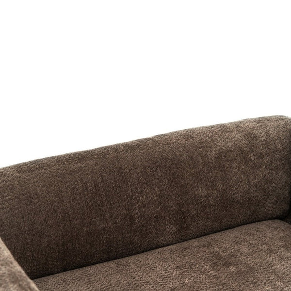 English Elm Modern Chenille Loveseat Compact Two-Seat Sofa with Removable Cushion for Living Rooms Dark Brown W2901P463472