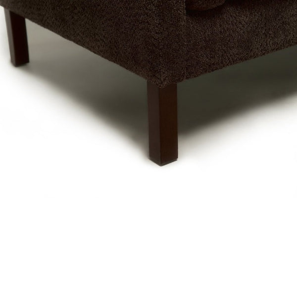 English Elm Modern Chenille Loveseat Compact Two-Seat Sofa with Removable Cushion for Living Rooms Dark Brown W2901P463472