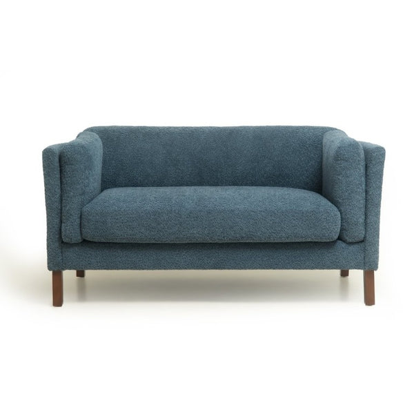 English Elm Modern Chenille Loveseat Compact Two-Seat Sofa with Removable Cushion for Living Rooms Blue W2901P463477
