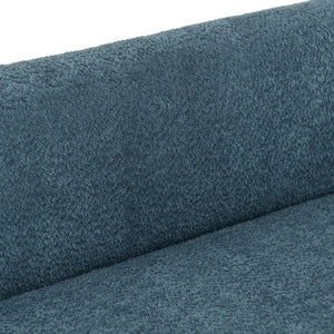 English Elm Modern Chenille Loveseat Compact Two-Seat Sofa with Removable Cushion for Living Rooms Blue W2901P463477