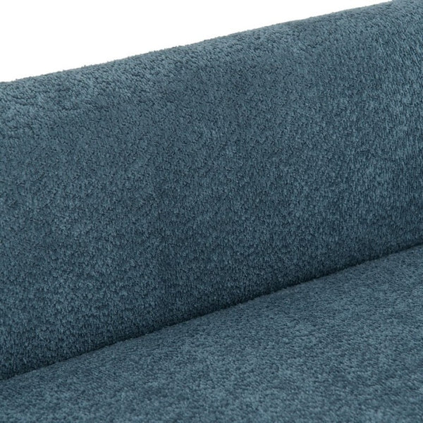 English Elm Modern Chenille Loveseat Compact Two-Seat Sofa with Removable Cushion for Living Rooms Blue W2901P463477