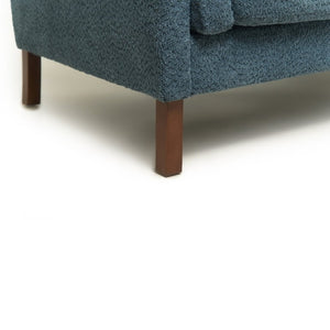 English Elm Modern Chenille Loveseat Compact Two-Seat Sofa with Removable Cushion for Living Rooms Blue W2901P463477