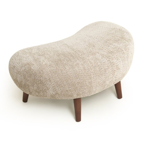 English Elm Nordic Chenille Bucket Chair with Ottoman and Pillow Cozy Lounge Seating for Living Room Camel W2901P514980