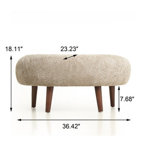 English Elm Nordic Chenille Bucket Chair with Ottoman and Pillow Cozy Lounge Seating for Living Room Camel W2901P514980
