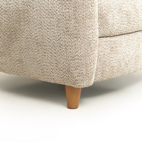 English Elm Nordic Chenille Accent Chair Curved Reclining Design for Reading Nook or Study Lounge Camel W2901P517650