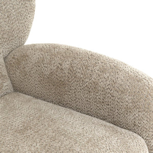 English Elm Nordic Chenille Accent Chair Curved Reclining Design for Reading Nook or Study Lounge Camel W2901P517650