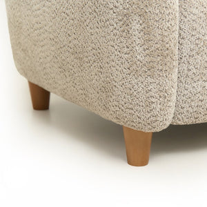 English Elm Nordic Curved Loveseat Chenille Upholstered Sculptural Sofa for Living Room Leisure Seating Camel W2901P517652