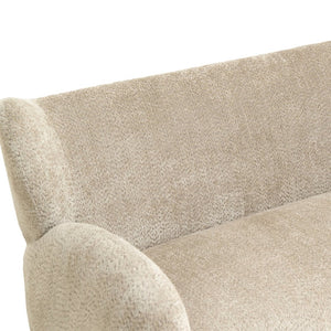 English Elm Nordic Curved Loveseat Chenille Upholstered Sculptural Sofa for Living Room Leisure Seating Camel W2901P517652