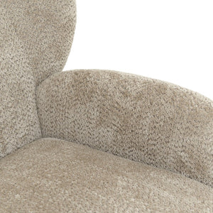 English Elm Nordic Curved Loveseat Chenille Upholstered Sculptural Sofa for Living Room Leisure Seating Camel W2901P517652