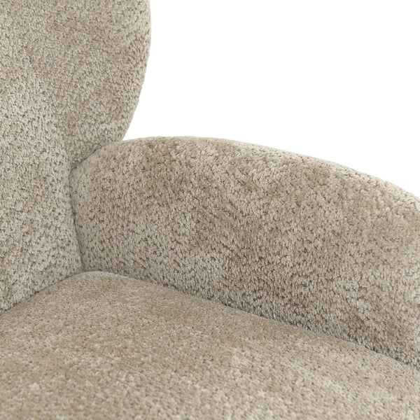 English Elm Nordic Curved Loveseat Chenille Upholstered Sculptural Sofa for Living Room Leisure Seating Camel W2901P517652