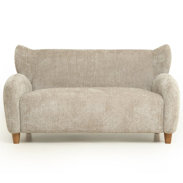 English Elm Nordic Curved Loveseat Chenille Upholstered Sculptural Sofa for Living Room Leisure Seating Camel W2901P517652
