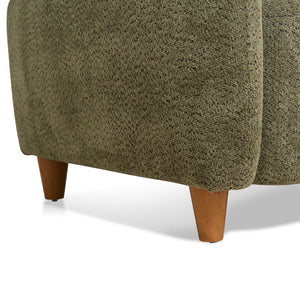 English Elm Nordic Curved Loveseat Chenille Upholstered Sculptural Sofa for Living Room Leisure Seating Olive Green W2901P517653