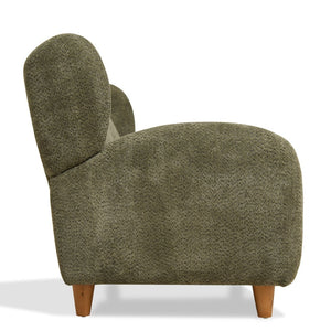 English Elm Nordic Curved Loveseat Chenille Upholstered Sculptural Sofa for Living Room Leisure Seating Olive Green W2901P517653