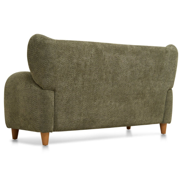 English Elm Nordic Curved Loveseat Chenille Upholstered Sculptural Sofa for Living Room Leisure Seating Olive Green W2901P517653