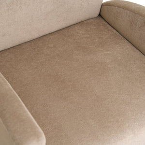 English Elm Lounge Chair Velvet Accent Seat with Birch Legs for Modern Living and Reading Spaces W2901P557567