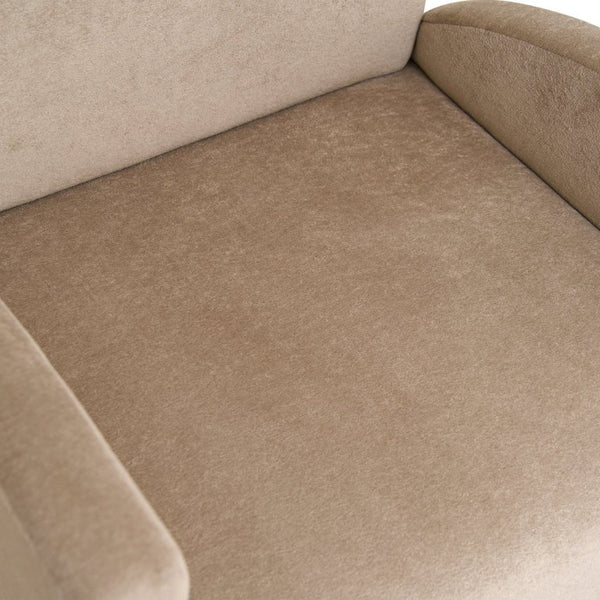 English Elm Lounge Chair Velvet Accent Seat with Birch Legs for Modern Living and Reading Spaces W2901P557567