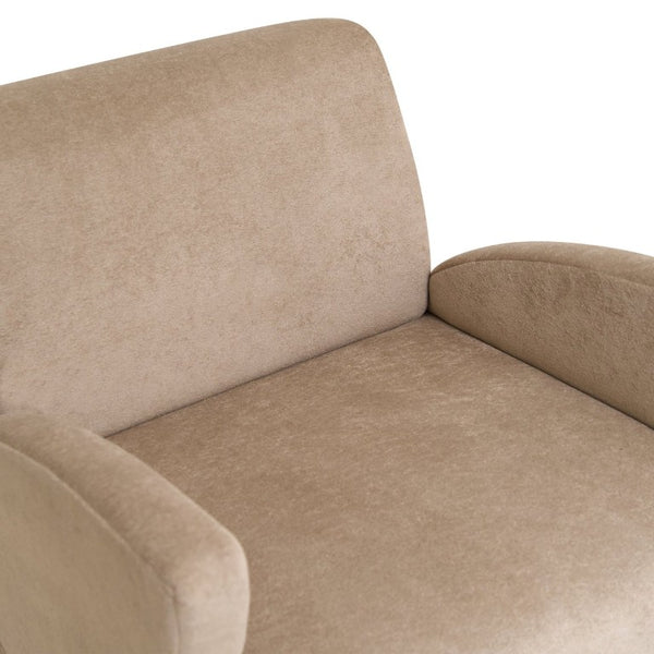English Elm Lounge Chair Velvet Accent Seat with Birch Legs for Modern Living and Reading Spaces W2901P557567