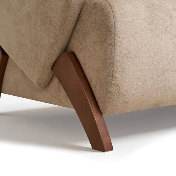 English Elm Lounge Chair Velvet Accent Seat with Birch Legs for Modern Living and Reading Spaces W2901P557567