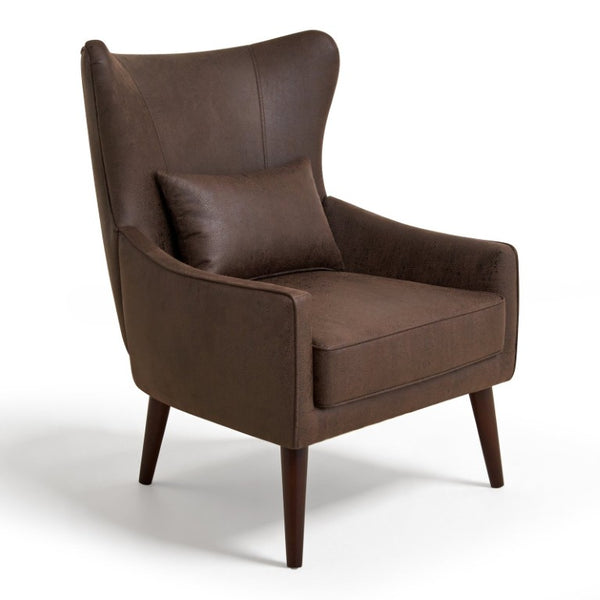 English Elm Suede Leisure Chair with Gold Foil Embossed Relief Pattern for Office or Study Room W2901P557757