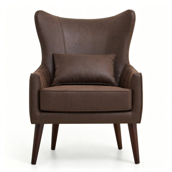 English Elm Suede Leisure Chair with Gold Foil Embossed Relief Pattern for Office or Study Room W2901P557757