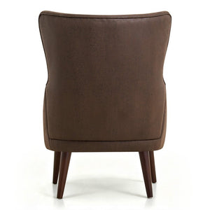 English Elm Suede Leisure Chair with Gold Foil Embossed Relief Pattern for Office or Study Room W2901P557757