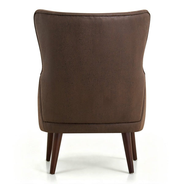 English Elm Suede Leisure Chair with Gold Foil Embossed Relief Pattern for Office or Study Room W2901P557757