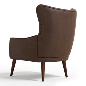 English Elm Suede Leisure Chair with Gold Foil Embossed Relief Pattern for Office or Study Room W2901P557757