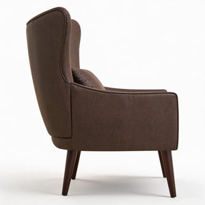 English Elm Suede Leisure Chair with Gold Foil Embossed Relief Pattern for Office or Study Room W2901P557757